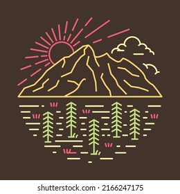 Camping in the good nature graphic illustration vector art t-shirt design