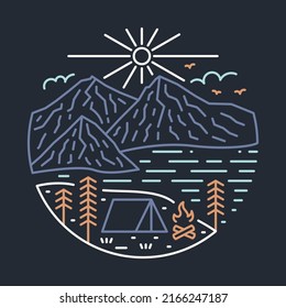 Camping in the good nature graphic illustration vector art t-shirt design