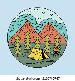 camping in the good nature graphic illustration vector art t-shirt design