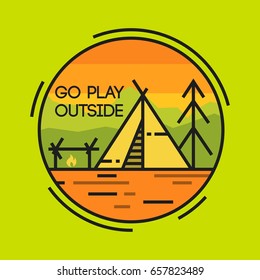 Camping graphic design illustration
