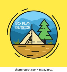 Camping graphic design illustration
