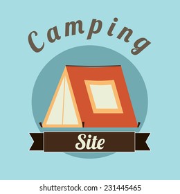 camping graphic design , vector illustration