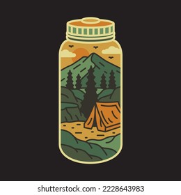 Camping graphic illustration vector art t-shirt design
