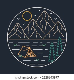 Camping graphic illustration vector art t-shirt design