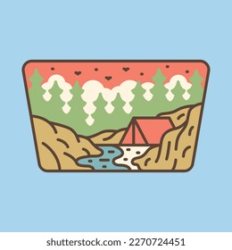 Camping graphic illustration vector art t-shirt design