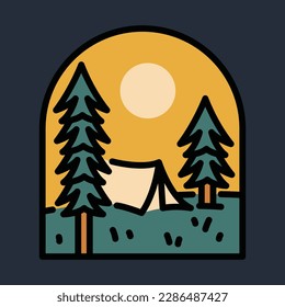 Camping graphic illustration vector art t-shirt design