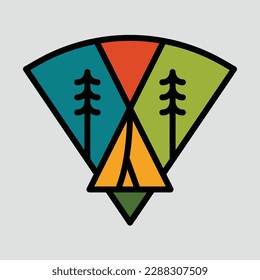 Camping graphic illustration vector art t-shirt design