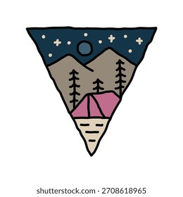 Acampamento ilustração gráfica vetor arte t-shirt design
