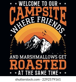 Camping graphics tshirt design vector design 