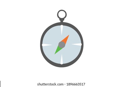Camping Gray Compass Vector lllustration