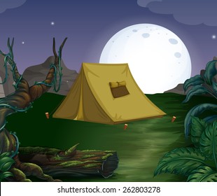 Camping ground on the fullmoon