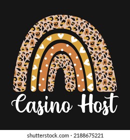 Camping Half Leopard Print T-shirt