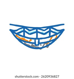 camping hammock glamping doodle icon sketch vector. camping hammock glamping sign. isolated symbol illustration