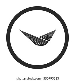 Camping hammock sign simple icon on  background