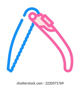 camping hand saw color icon vector. camping hand saw sign. isolated symbol illustration