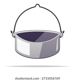 Camping hängender Kochtopf, einzelne Illustration