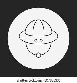 camping hat line icon