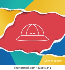 camping hat line icon