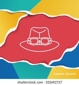 camping hat line icon
