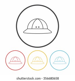 camping hat line icon