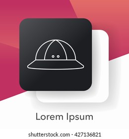 camping hat line icon