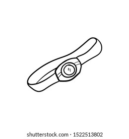 camping head light  doodle icon vector hand draw