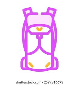 camping hiking backpack color icon vector. camping hiking backpack sign. isolated symbol illustration