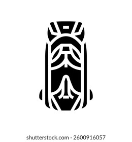 camping hiking backpack glyph icon vector. camping hiking backpack sign. isolated symbol illustration