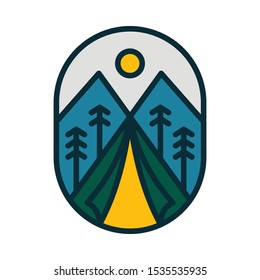Camping Hiking Climbing Mountain Graphic Illustration Vector Art T-shirt Design