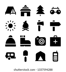 Camping And Hiking Icons 