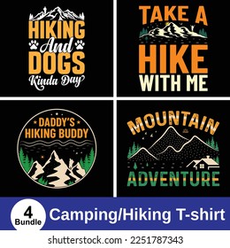 Camping, Hiking, Mountain Lover Tshirt design vector. Use for T-Shirt, mugs, stickers, Cards, etc.
