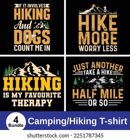 Camping, Hiking, Mountain Lover Tshirt design vector. Use for T-Shirt, mugs, stickers, Cards, etc.