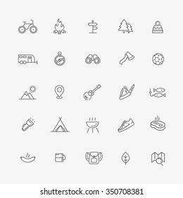 Camping, Hiking, Nature & Outdoor Activities icons