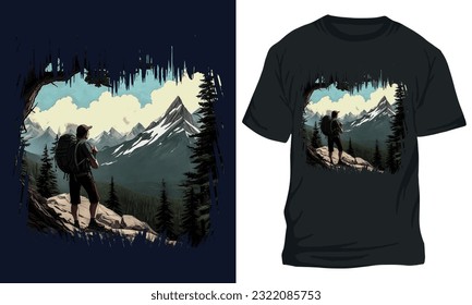 CAMPING and Hiking T Shirt Design