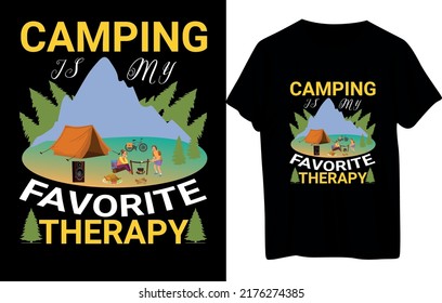 Camping O Senderismo Diseño De Camisetas.