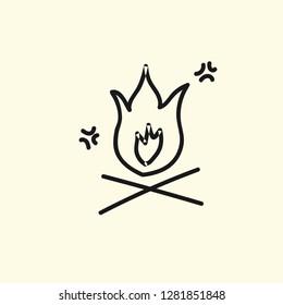Camping Holiday Illustration Drawing Style Icon Vector Graphic Download Template