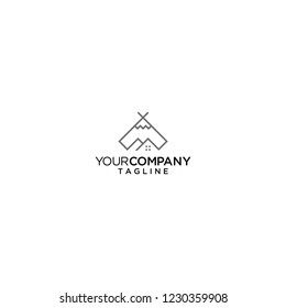 camping home logo design