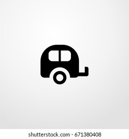 camping house icon. vector sign symbol on white background