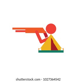 Camping Hunt Logo Icon Design
