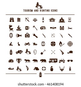 Camping And Hunting Icon Web App Ui Logo Vector