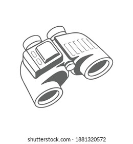 camping icon. binoculars icon. vector