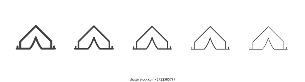 Camping design de ícone, logotipo, aplicativo, UI. Ilustração vetorial, EPS