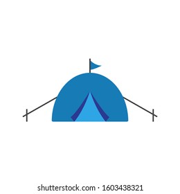 Camping icon design template vector isolated illustration