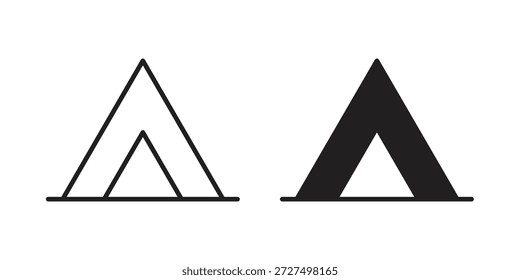 Icono de camping diseña la colección para el móvil, ui, Web.