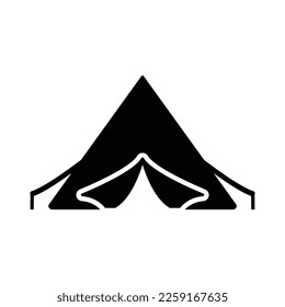 Icono de acampada en estilo dualtone