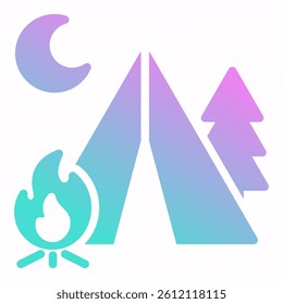 Camping Icon Element For Design