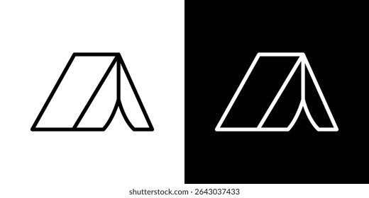 Ícone Camping Vetor de logotipo estilo plano. perfeito para projetos de interface de usuário