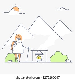 Camping Icon Illustration