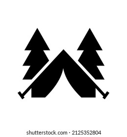 Camping icon isolated on white background