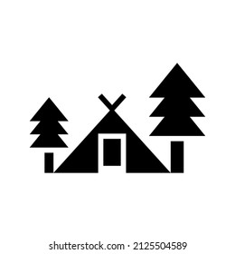 Camping icon isolated on white background